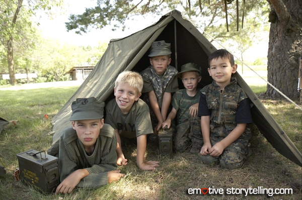 Narrative communication to influence behavior change: Kids Play Army